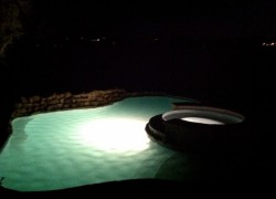 At night