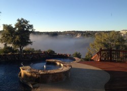 A beautiful Austin Pool at dusk