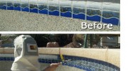 Pool Tile Cleaning, Tile Repair and Calcium Removal